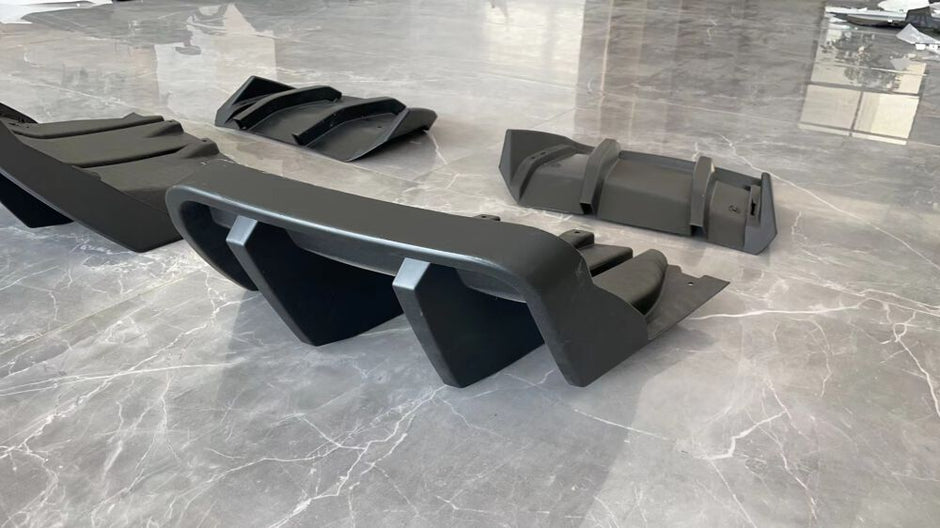 Rear Diffuser Extensions With Fins (8)