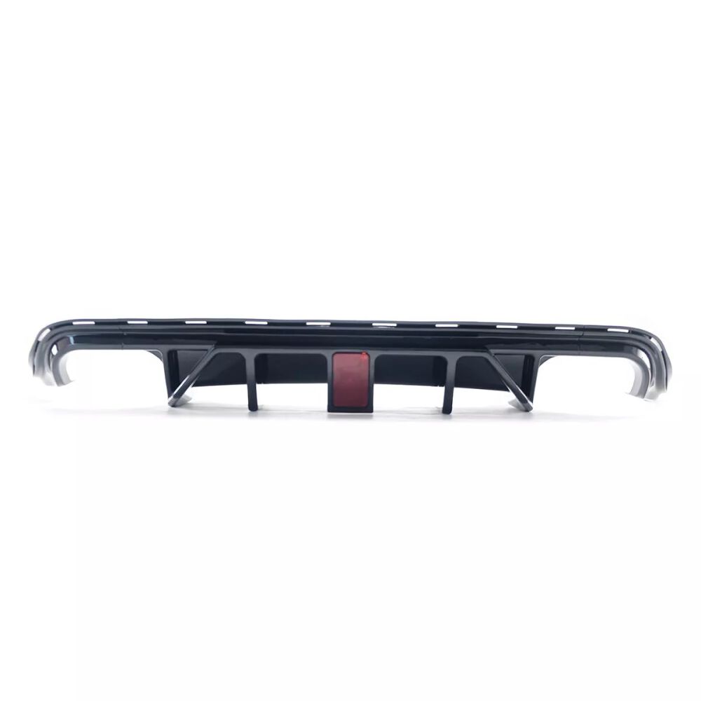 Rear Bumper Diffuser Quad Exhaust Tips with LED (2)