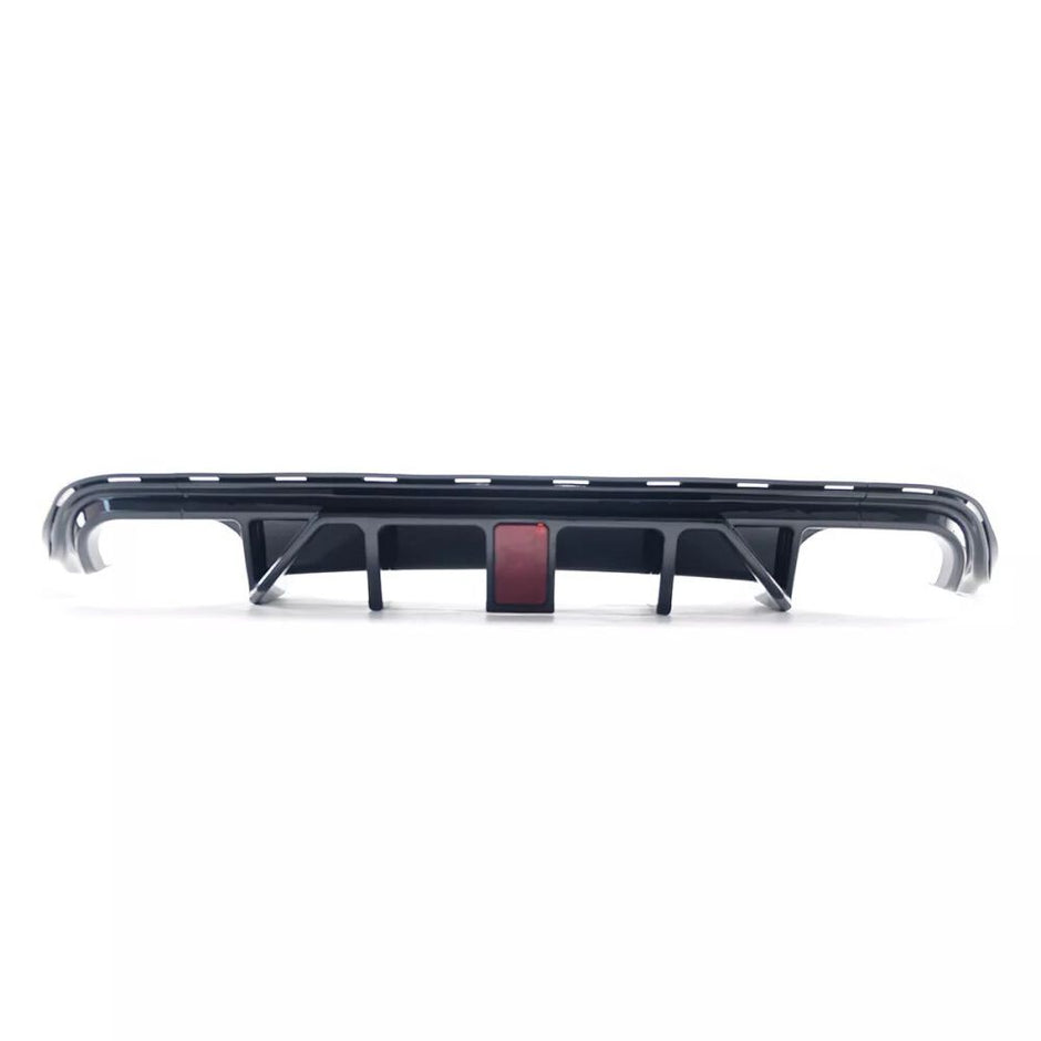 Rear Bumper Diffuser Quad Exhaust Tips with LED (2)