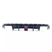 Rear Bumper Diffuser Quad Exhaust Tips with LED (2)