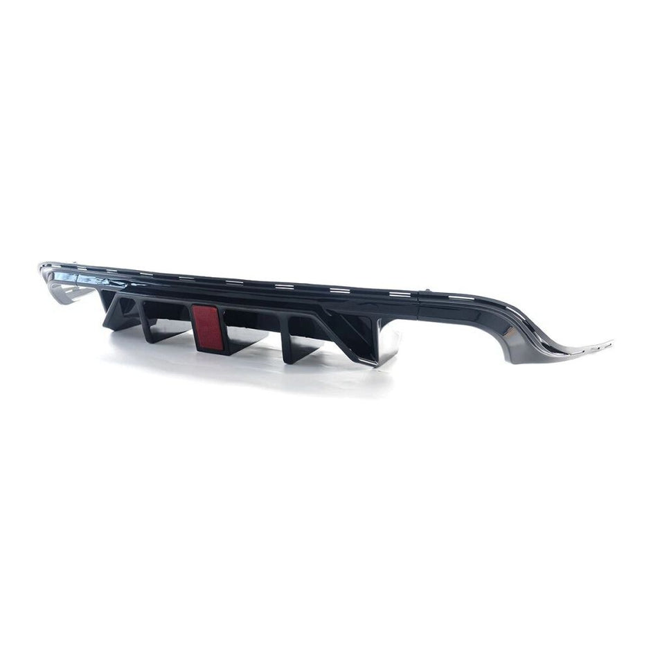 Rear Bumper Diffuser Quad Exhaust Tips with LED (8)