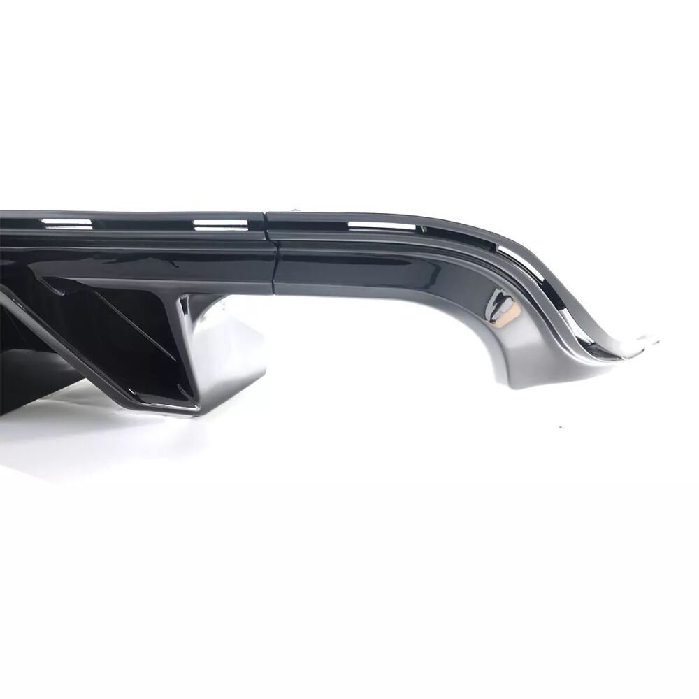 Rear Bumper Diffuser Quad Exhaust Tips with LED (11)