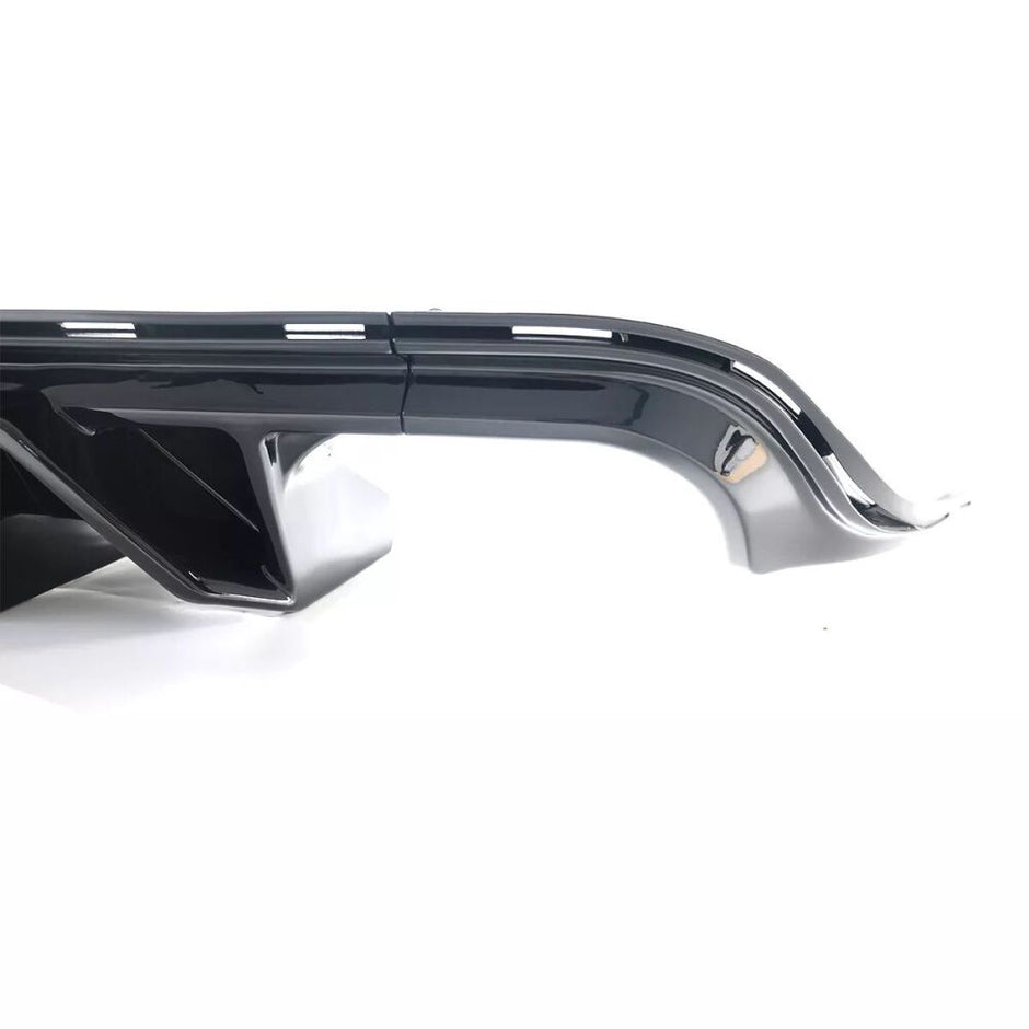 Rear Bumper Diffuser Quad Exhaust Tips with LED (11)