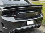 Tail Light Covers with Rear Black Out Panel; Smoked (CHARGER 15-23) (3)
