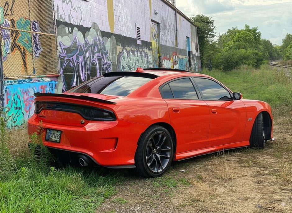 Tail Light Covers with Rear Black Out Panel; Smoked (CHARGER 15-23) (5)