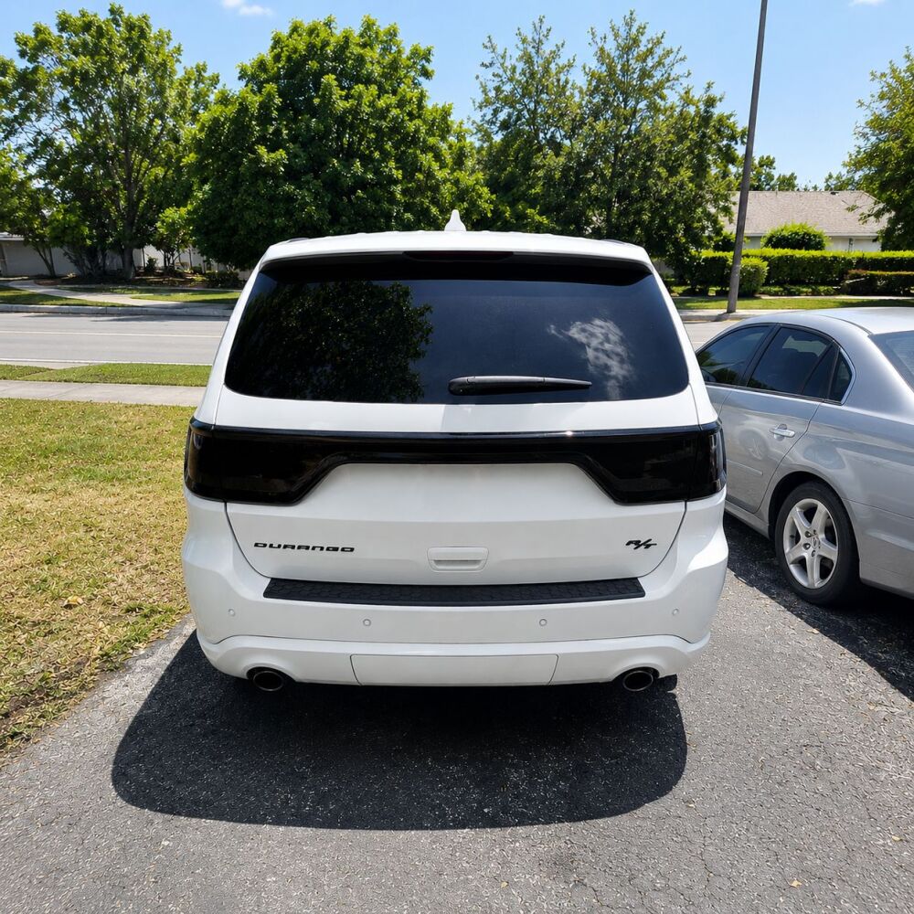 Tail Light Covers with Rear Black Out Panel; Smoked (DURANGO 14-23) (6)