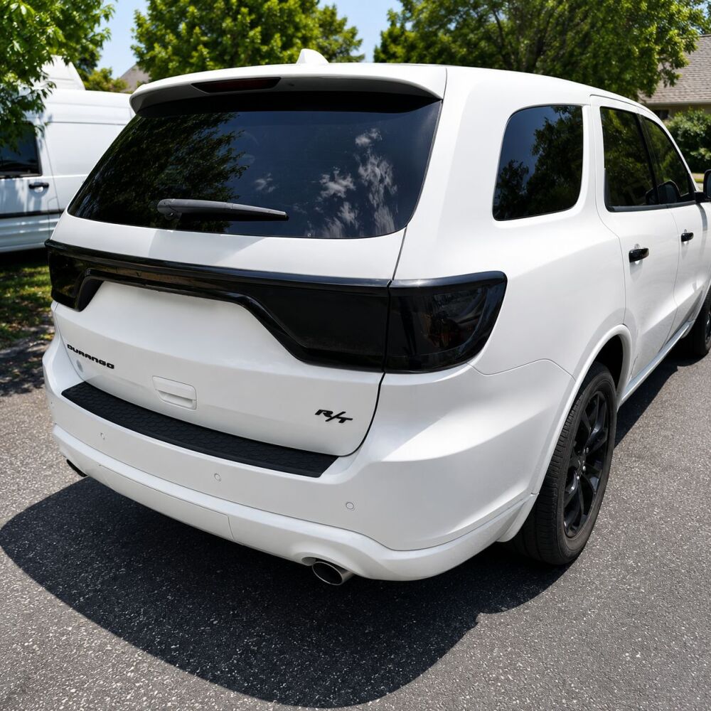 Tail Light Covers with Rear Black Out Panel; Smoked (DURANGO 14-23) (5)
