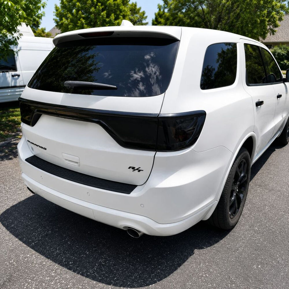 Tail Light Covers with Rear Black Out Panel; Smoked (DURANGO 14-23) (5)