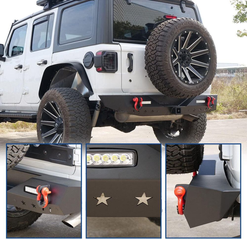 Rear Bumper – Off-Road Nevada – D-Rings & LED (WRANGLER JL 18-26) (3)