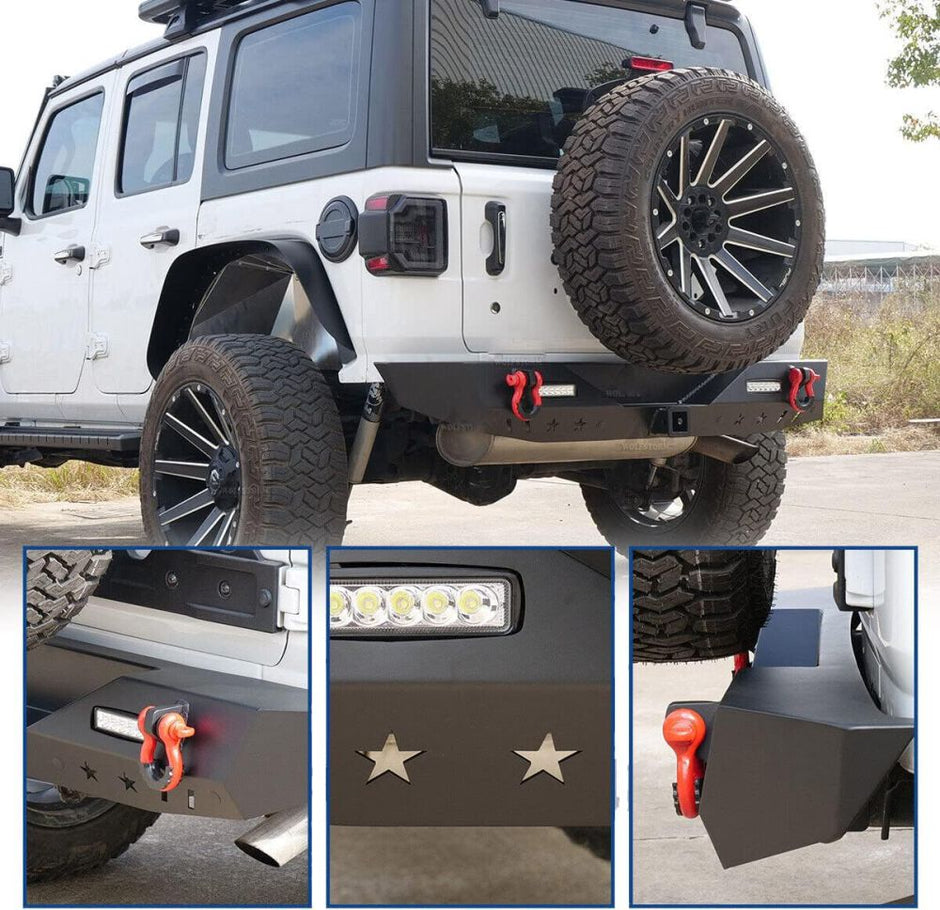 Rear Bumper – Off-Road Nevada – D-Rings & LED (WRANGLER JL 18-26) (3)