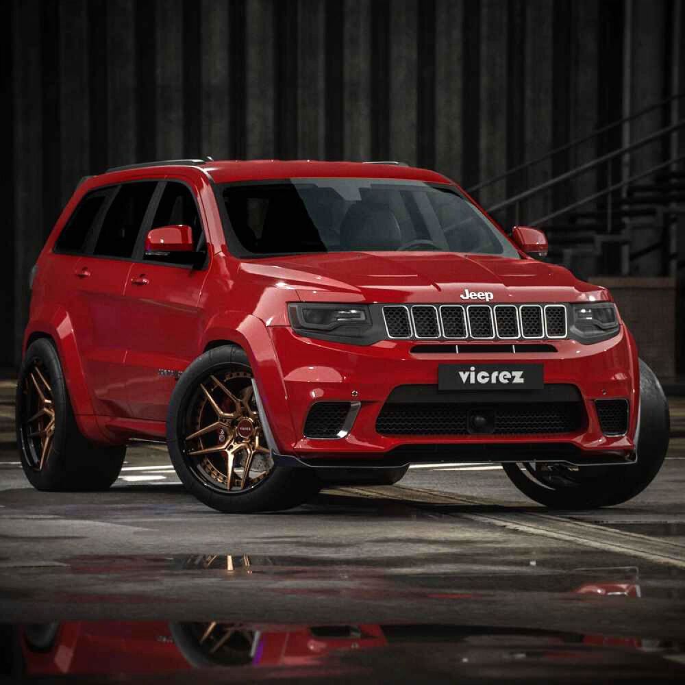 Widebody Fender Flares Set + Splitter (GRAND CHEROKEE 2014-2021 TRACKHAWK) (6)