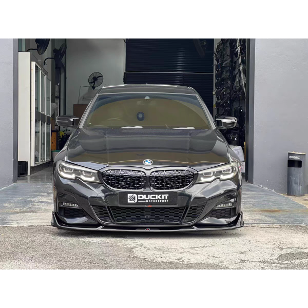AE Design Frontsplitter i blanksvart ABS för BMW 3 G20/G21 M340i 2019–2021 – bild 3