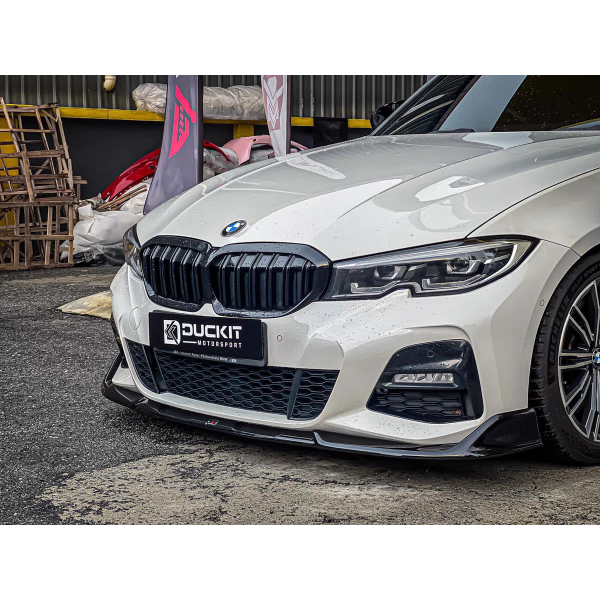 Frontsplitter i blanksvart ABS för BMW 3 G20/G21 M340i 2019–2021