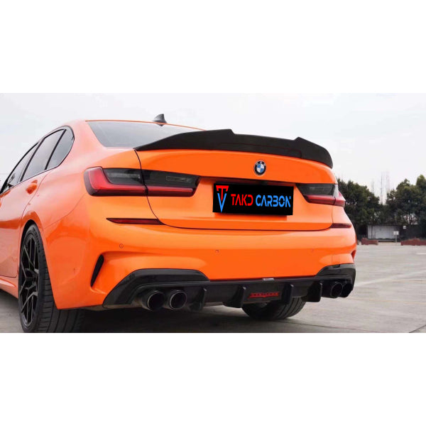 Bakluckespoiler i pre-preg carbon för BMW 3-serie G20 2020–2022 TAKD – bild 2