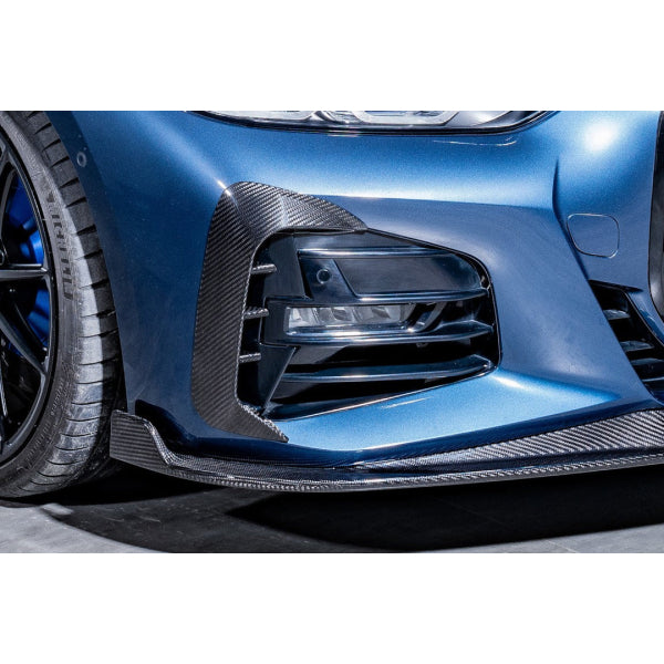 Dekorpaneler till frontstötfångare i pre-preg carbon för BMW 4-serie G22/G23 – Karbel