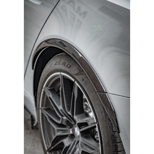 Skärmbreddningar med dekorer och fenor i glasfiber (FRP) för BMW G26 i4 M50/M440i