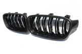 Äkta Kolfiber Njurgrill / Frontgrill (M-Style / Dubbellamell) – BMW 3-Serie F30/F31
