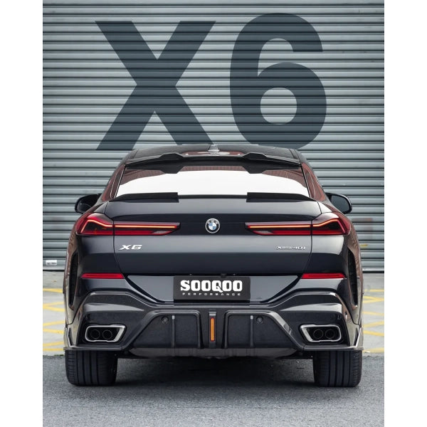 Aerokit i Dry Carbon (pre-preg) med tak- och bakspoiler för BMW X6 G06 LCI
