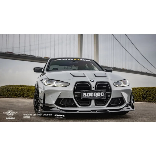 Sooqoo frontsplitter i pre-preg carbon för BMW M3 G80/G81 & M4 G82/G83