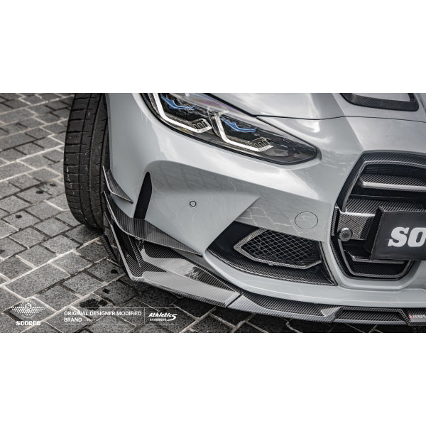 Sooqoo frontsplitter i pre-preg carbon för BMW M3 G80/G81 & M4 G82/G83 – bild 7