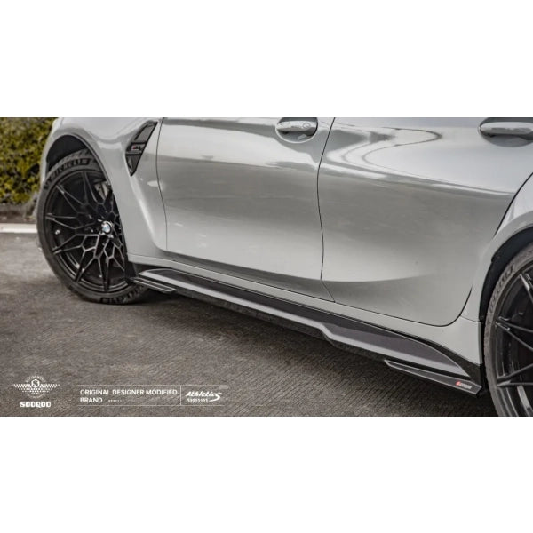 Sidokjolar i pre-preg carbon för BMW M3 G80/G81