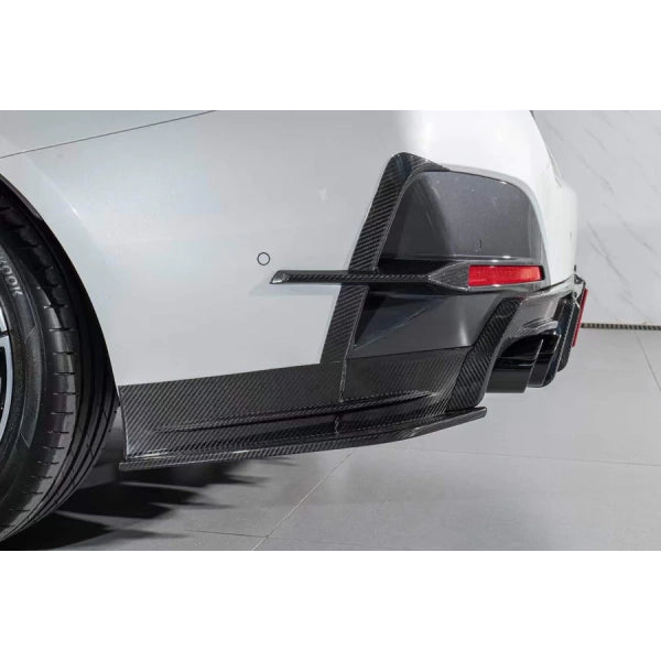 Bakre sidopaneler till stötfångare i pre-preg carbon för BMW i4 G26 & 4-serie Gran Coupé