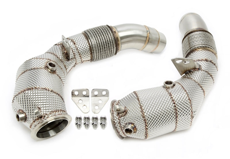 BMW M5 F10/ M6 F12/F13/F06 S63 B44 Motor 2012-2018 Downpipe Med Katalysator & Värmeskydd TA Technix