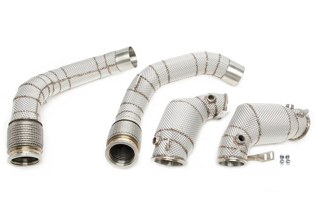 BMW M5 F90 / M8 F91/F92/F93 S63-Motor 2017-2020 Downpipe Med Katalysator & Värmeskydd TA Technix