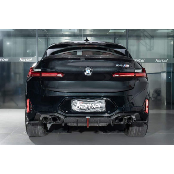 Bakre diffusor med breddningar och LED i pre-preg carbon för BMW X4M F98 2022–2024