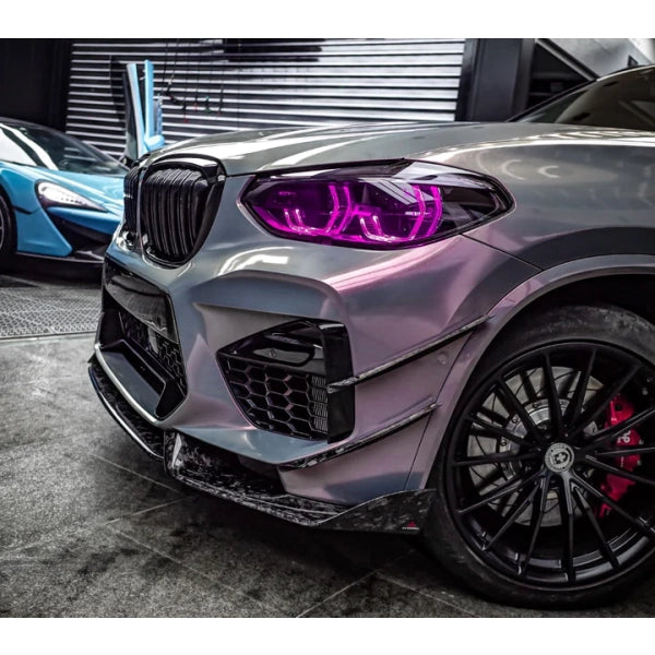 AE Design Främre stötfångarfenor i carbon för BMW X4 M F98 LCI
