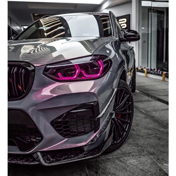 Främre stötfångarfenor i carbon för BMW X4 M F98 LCI
