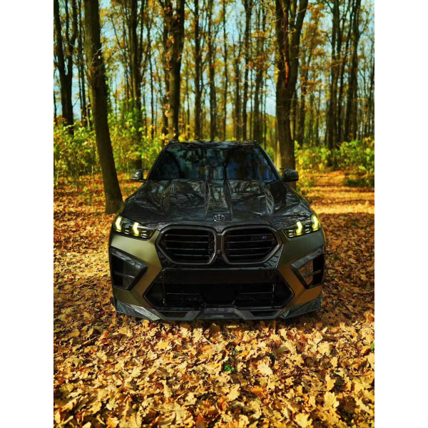 Motorhuv i pre-preg carbon för BMW X5 G05, X6 G06, X5 M F95 & X6 M F96 – variant 1