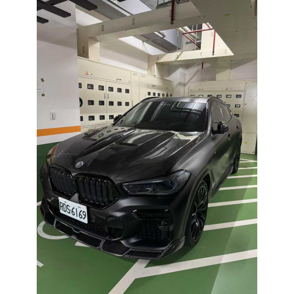 Motorhuv i pre-preg carbon för BMW X5 G05, X6 G06, X5 M F95 & X6 M F96 – variant 1