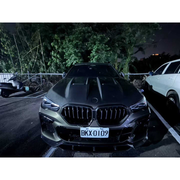 Motorhuv i pre-preg carbon för BMW X5 G05, X6 G06, X5 M F95 & X6 M F96 – variant 1