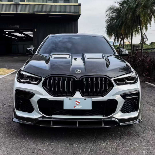 Motorhuv i pre-preg carbon för BMW X5 G05, X6 G06, X5 M F95 & X6 M F96 – variant 1