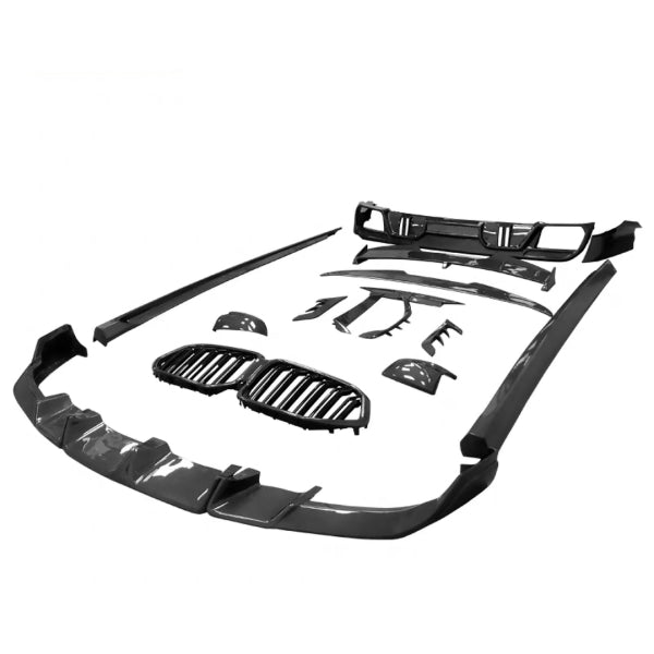 Carbonpaket med frontläpp, grill, diffusor, sidokjolar & spoilrar för BMW X6 M F96