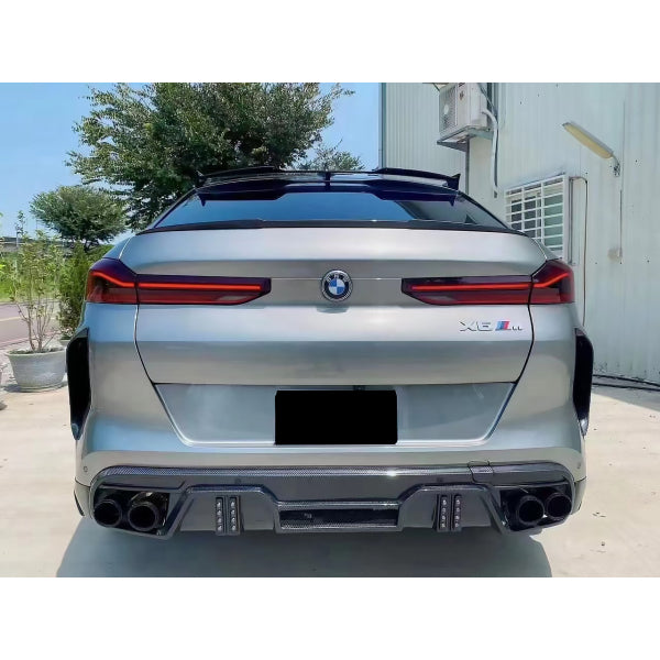 Carbonpaket med frontläpp, grill, diffusor, sidokjolar & spoilrar för BMW X6 M F96 – bild 4