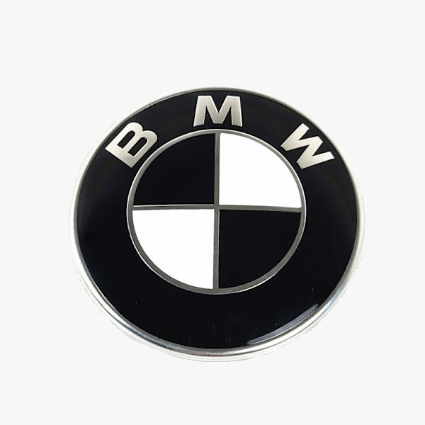 BMW Fram & Bak Emblem – 74mm / 82mm (Svart & Vit)