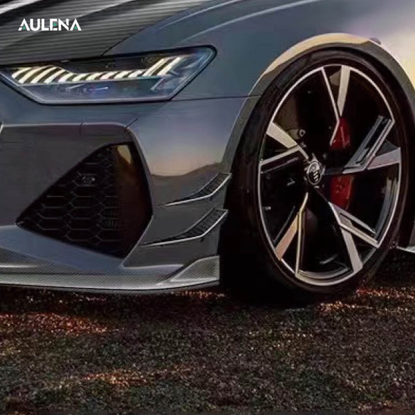 Canards till främre stötfångare i dry pre-preg carbon för Audi RS6