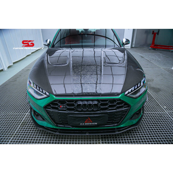 Frontläpp i pre-preg carbon för Audi S4 B9.5 2020–