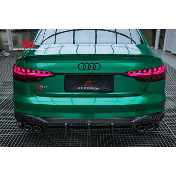 AE Design Bakre diffusor i pre-preg carbon för Audi S4 B9.5 2020– – bild 4