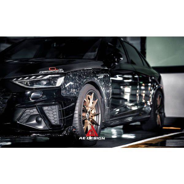 Framskärmar med luftintag i pre-preg carbon för Audi S4 B9.5 2020–