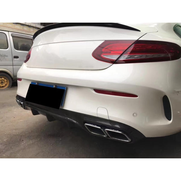 Bakre diffusor i carbon för Mercedes-Benz C-klass Coupé C205 C63 AMG