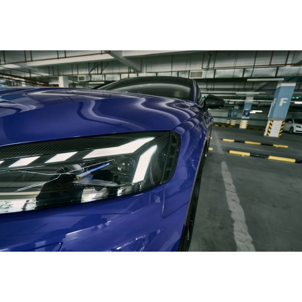 Strålkastarlister (ögonbryn) i pre-preg carbon för Audi RS5 B9 2020–2022