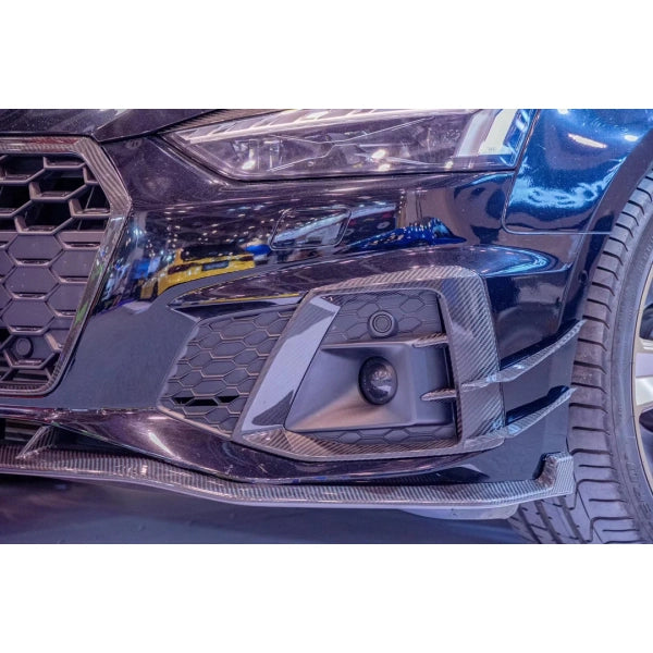 Främre stötfångardekorer i pre-preg carbon för Audi A5/S5 S line B9.5 2020–