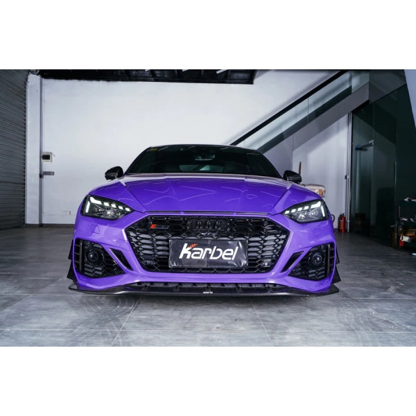 Frontläpp i pre-preg carbon för Audi RS5 B9.5 2020–2022 – bild 2