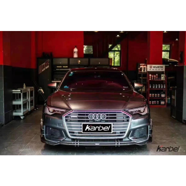 Canards till frontstötfångare i pre-preg carbon för Audi A6 S line / S6 / A6 Avant 2019–2022 – bild 4