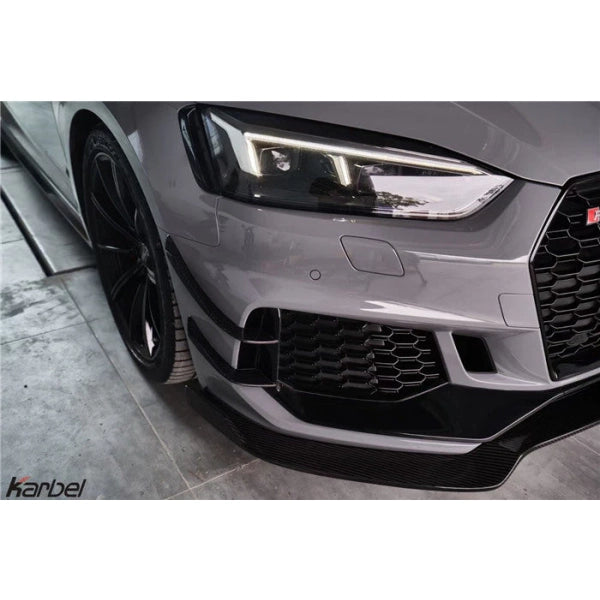 Canards till frontstötfångare i pre-preg carbon för Audi RS5 B9 2017–2019 – variant 3