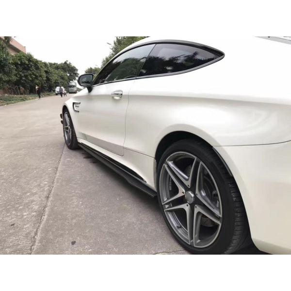Sidokjolar i carbon för Mercedes-Benz C-klass Coupé C205 C63 AMG