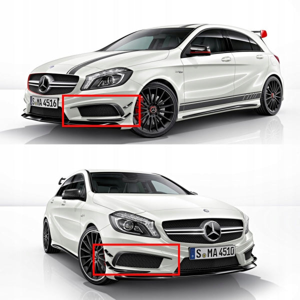 Frontspoilerset (6 delar) i carbon för Mercedes-AMG A45 facelift (2016–2018)